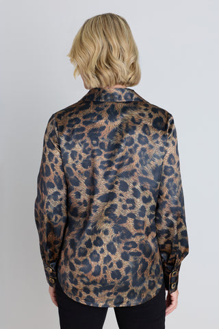 Brooke Silk Blouse - Leopard