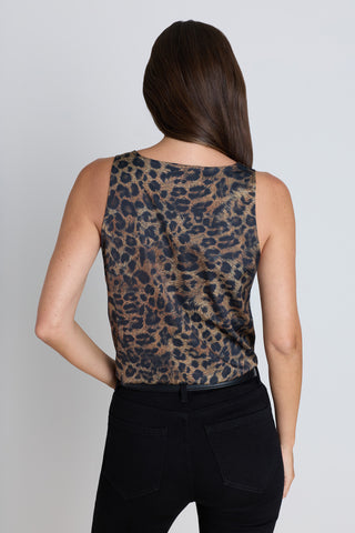 Kay Silk Top - Leopard