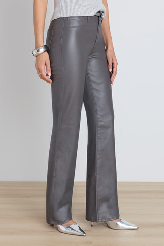 Aria Coated Flare Jean - Grey Chateau
