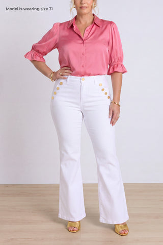 Allegra Bootcut Jean - White