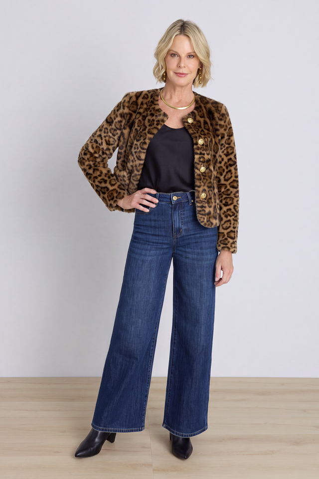 Aviva Fur Jacket - Leopard