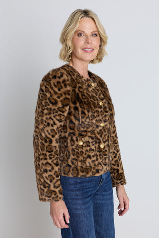 Aviva Fur Jacket - Leopard