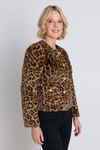 Aviva Fur Jacket in Leopard, additional view, The Noli Shop
