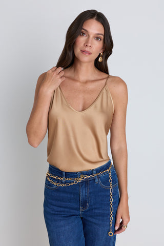 Yara Silk Camisole - Mocha