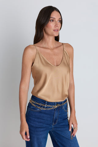 Yara Silk Camisole - Mocha
