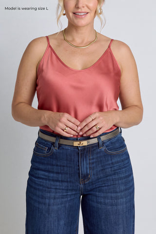 Yara Silk Camisole - Rosewood