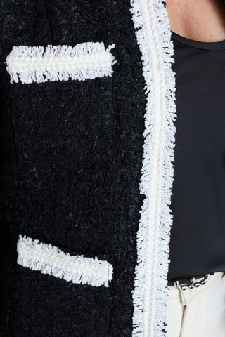 Julia Tweed Jacket - Black/White