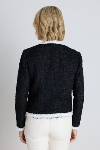 Julia Tweed Jacket - Black/White