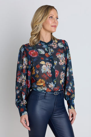 Colette Blouse - Midnight Garden
