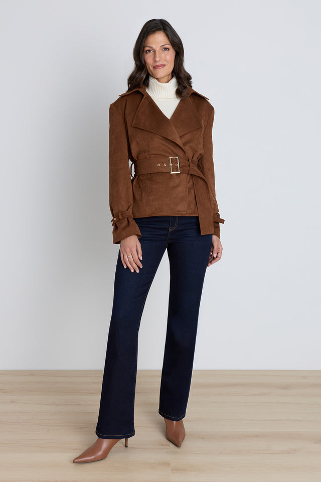 Ellen Suede Jacket - Chestnut