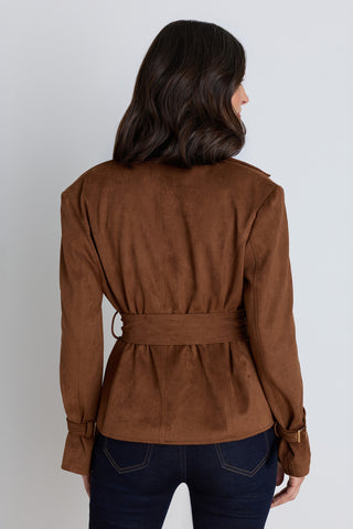 Ellen Suede Jacket - Chestnut