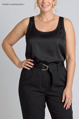 Kay Silk Top - Black