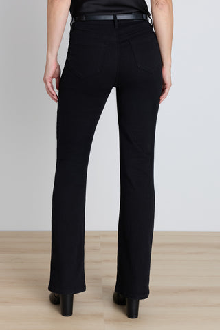 Aria Flare Jean in Black on model, detail view