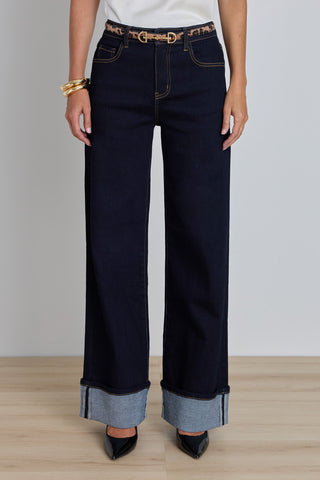 Claire Palazzo Cuff Jean - Indigo