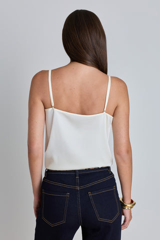 Galia Silk Lace Cami - Pearl
