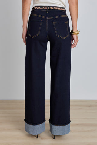 Claire Palazzo Cuff Jean - Indigo