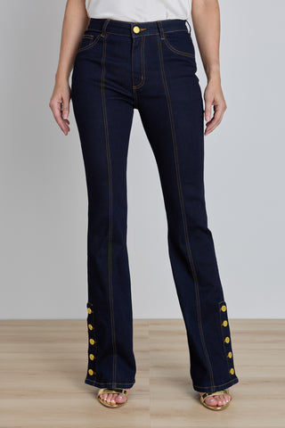 Veronica Button Jean - Indigo