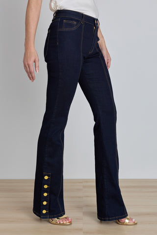 Veronica Button Jean - Indigo