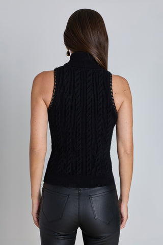 Lynne Knit Halter Top - Black