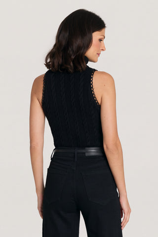 Lynne Knit Halter Top - Black