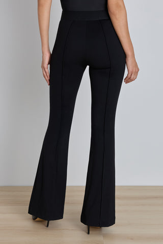 Farrah Ponte Pant in Black styled full look, black ponte pant outfit, The Noli Shop
