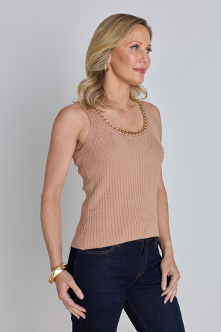 Millie Knit Tank - Mocha
