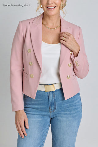 Gabrielle Double Breasted Blazer - Blush