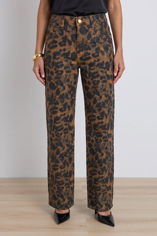 Marilyn Straight-Leg Jean - Leopard