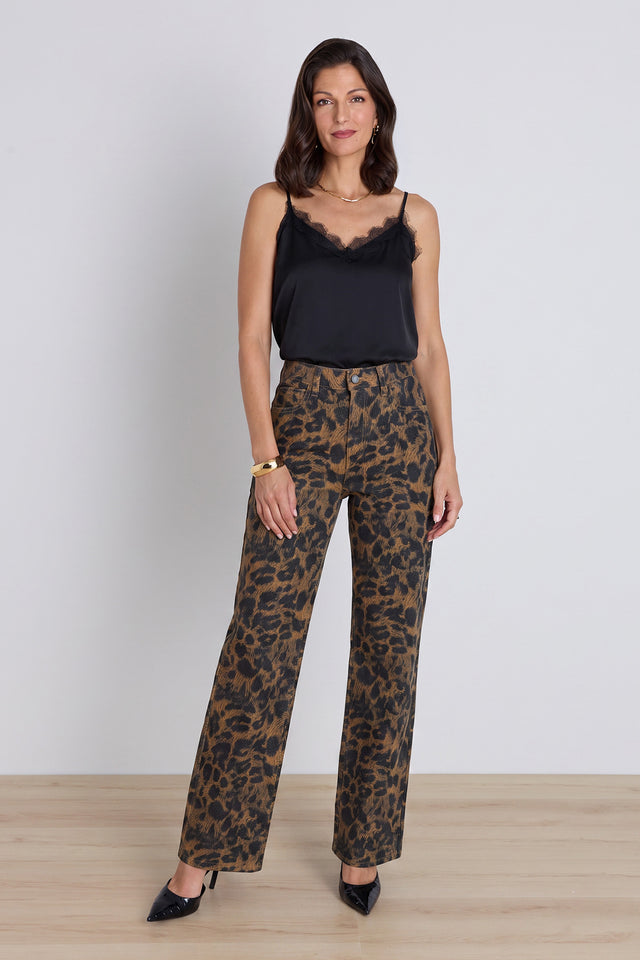 Marilyn Straight-Leg Jean - Leopard