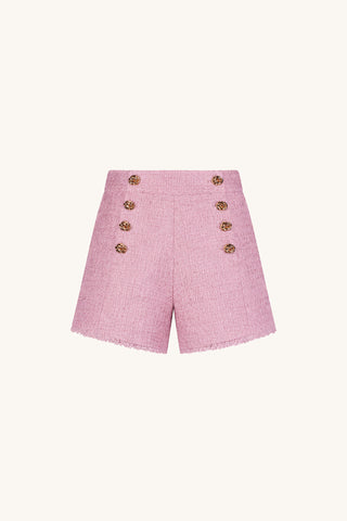 Tamara Tweed Button Short - Blush