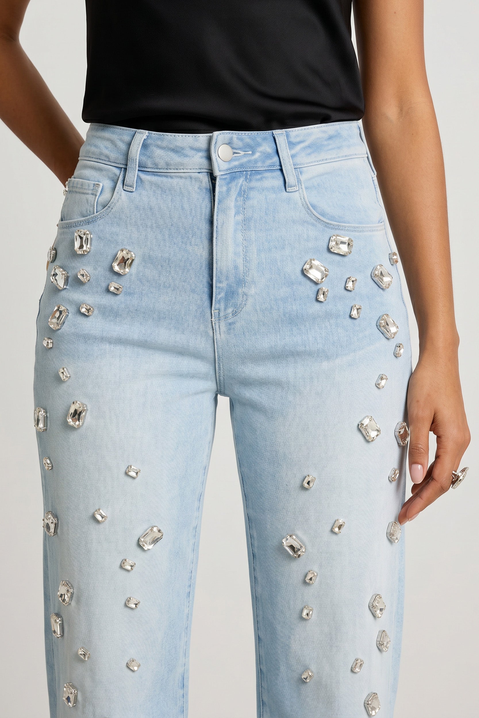 Tara Crystal Jean - Light Blue | The Noli Shop
