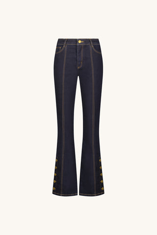 Veronica Button Jean - Indigo
