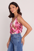Yara Silk Camisole - Bright Orchid
