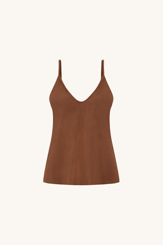 Yara Suede Camisole - Chestnut