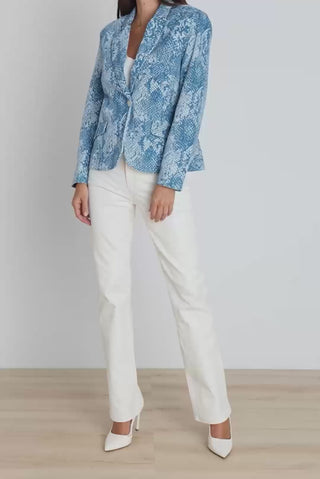 Marie Single Breasted Blazer - Crystal Snake