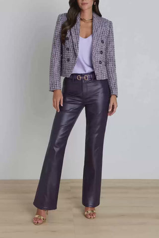Gabrielle Double Breasted Tweed Blazer - Lavender Multi