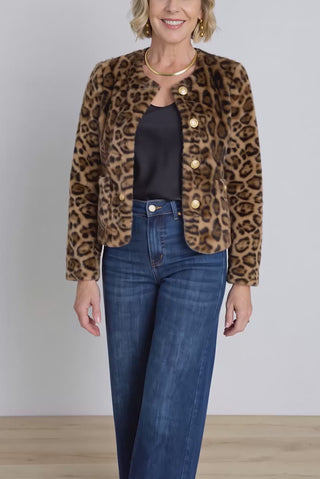 Aviva Fur Jacket - Leopard