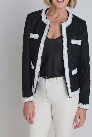 Julia Tweed Jacket - Black/White