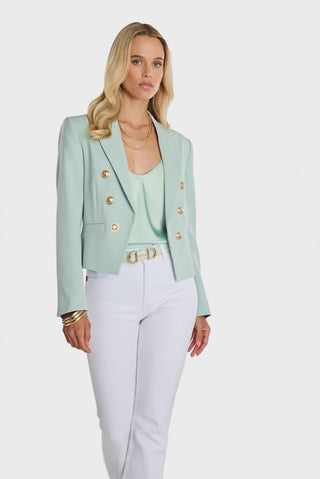 Gabrielle Double Breasted Blazer - Mint