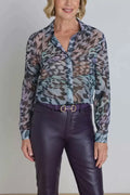 Ana Chiffon Blouse - Abstract Butterfly