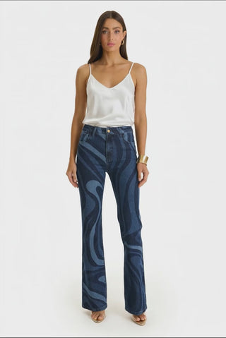Aria Flare Jean - Blue Wave