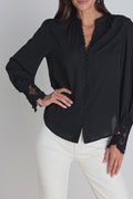 Blake Lace Sleeve Blouse - Black