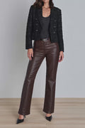 Gabrielle Double Breasted Tweed Blazer - Noir