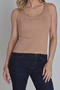 Millie Knit Tank - Mocha