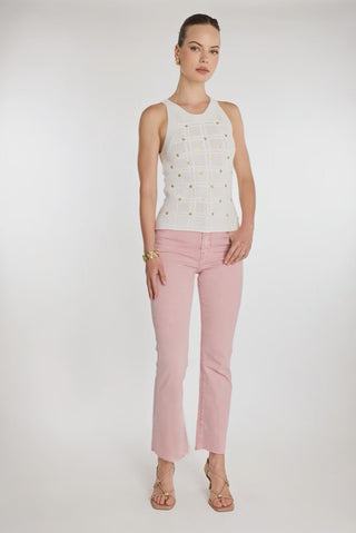 Mary Embellished Top - Pearl