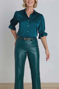 Cindy Ruffle Sleeve Blouse - Deep Teal