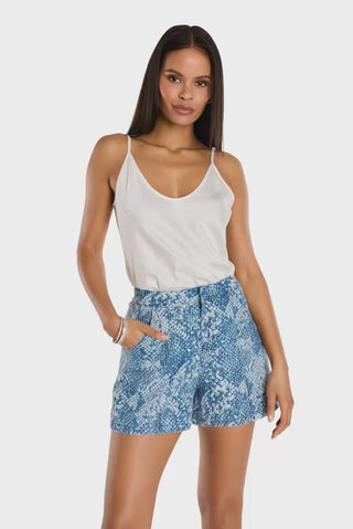 Beverly Pleated Short - Crystal Snake