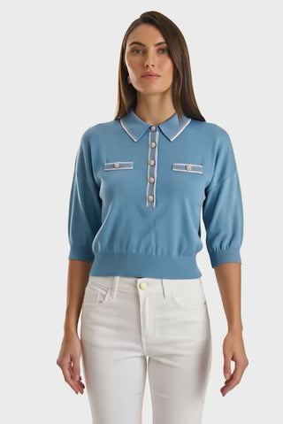 Bobbi Polo Shirt - Serene Blue