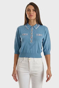 Bobbi Polo Shirt - Serene Blue