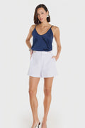 Ellery Horsebit Short - White